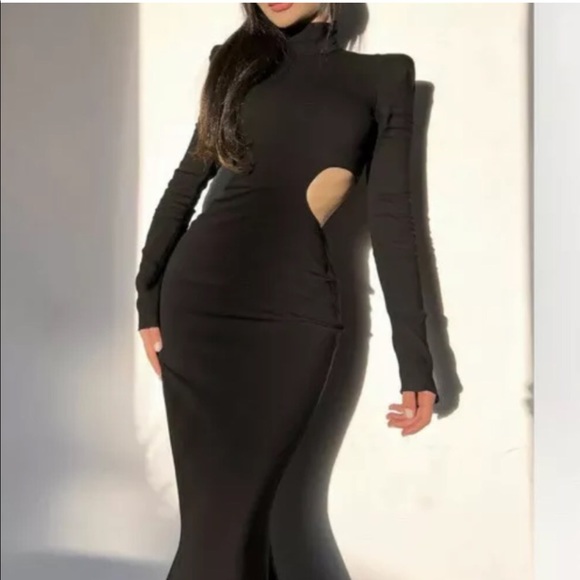 Zara Limited Edition Structured Shoulder Gown with Cut Out Waist - Picture 11 of 15